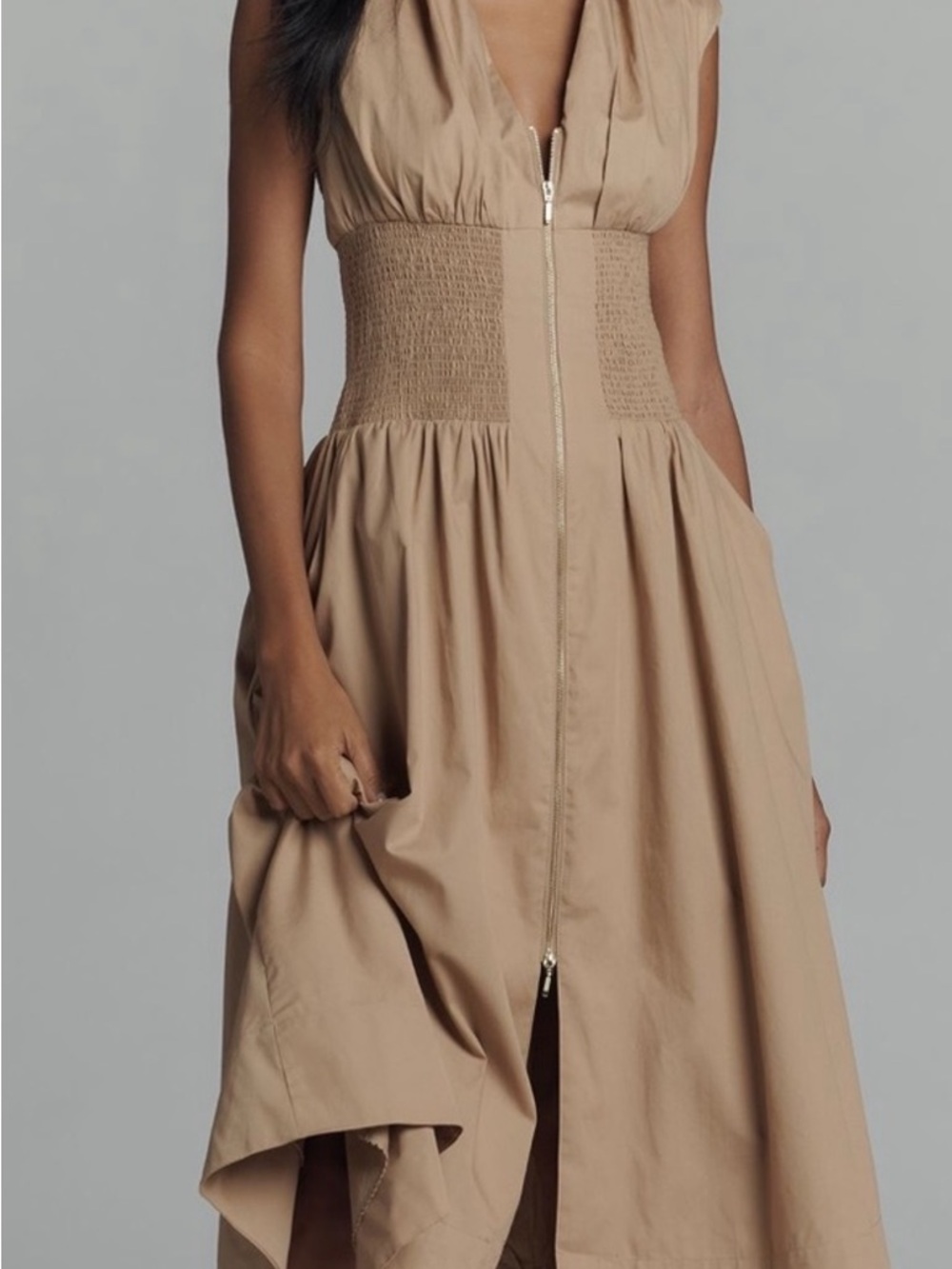 NWT Tommie Zip-front Midi dress by Maeve -Anthropologie
